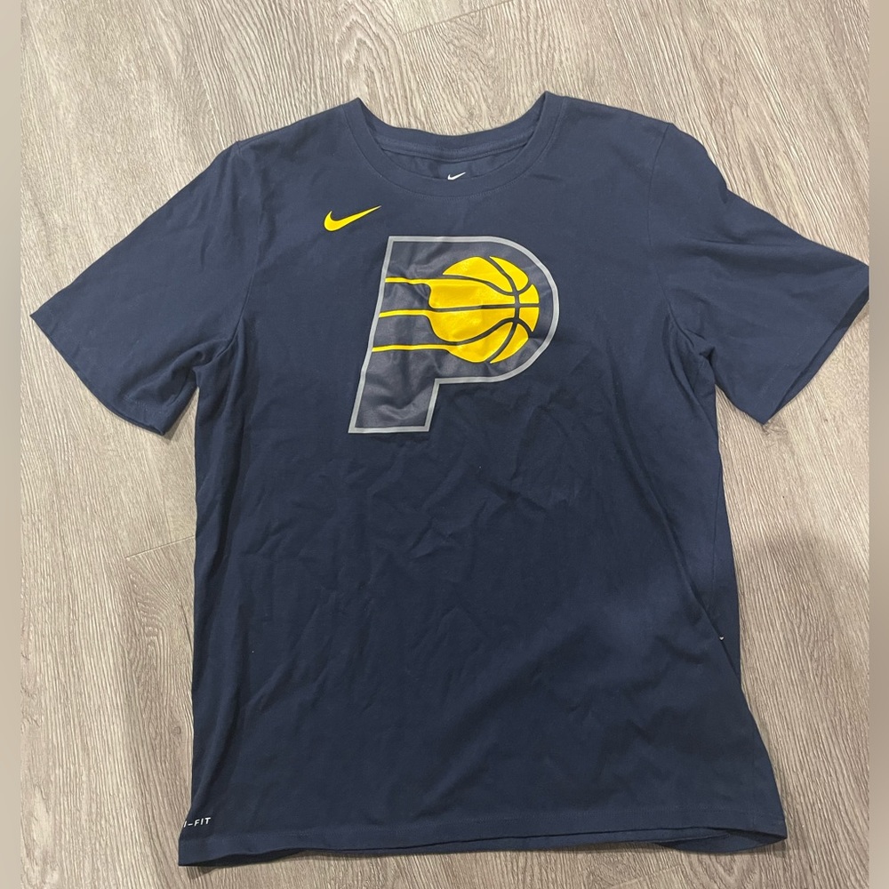 Nike Navy Blue & Yellow Indiana Pacers Short Sleeve Tee